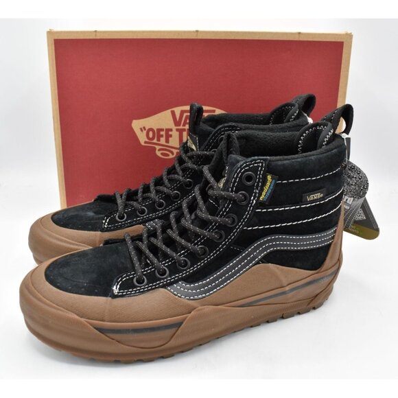 Vans Womens Size 7.5 Sk8-Hi Dip MTE-2 Black Gum Hydroguard Waterproof Mid Boots